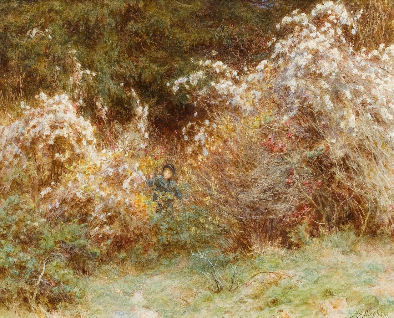 Travellers Joy: A Surrey Hedgerow by Helen Allingham