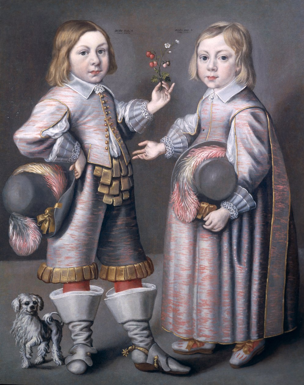 A Portrait of Two Children by Hendrick Munnichoven
