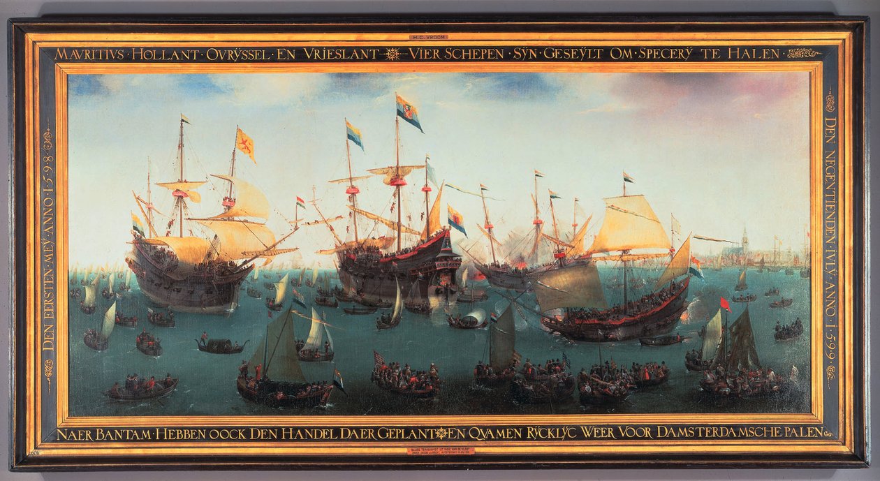 The Return to Amsterdam of the Second Expedition to the East Indies, 19 July 1599 by Hendrick Cornelisz. Vroom