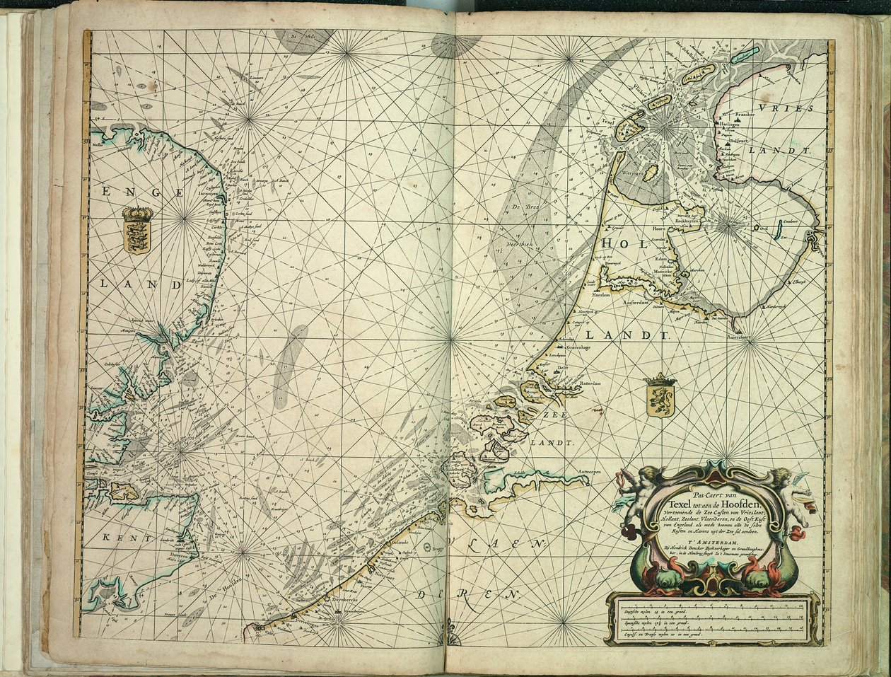 Pas-caert van Texel tot aen de Hoofden by Hendrick Doncker