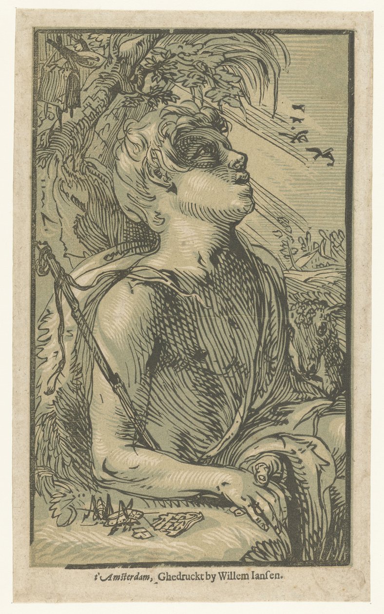 John the Baptist in the Wilderness by Hendrick Goltzius (attributed to)