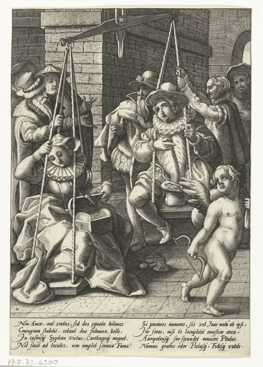The Marriage Scales by Hendrick Goltzius (attributed to workshop of)