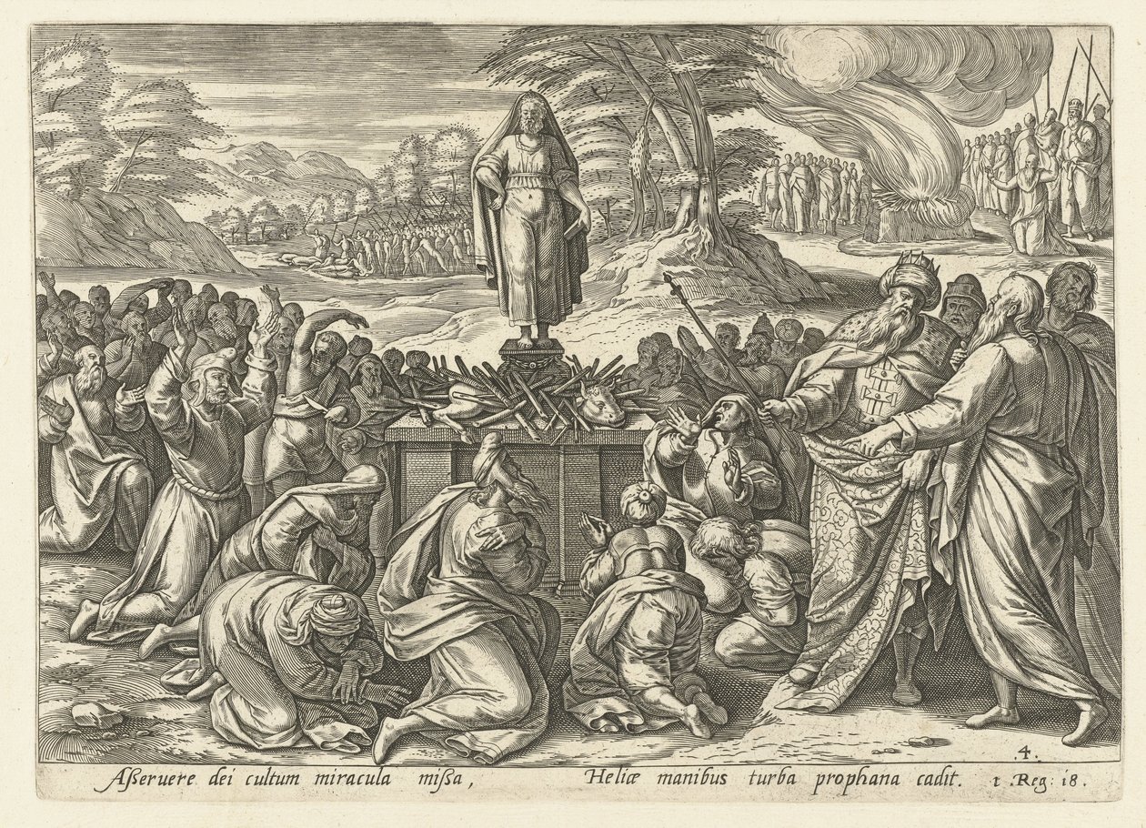 Elijah Competes with the Prophets of Baal by Hendrick Goltzius (rejected attribution)