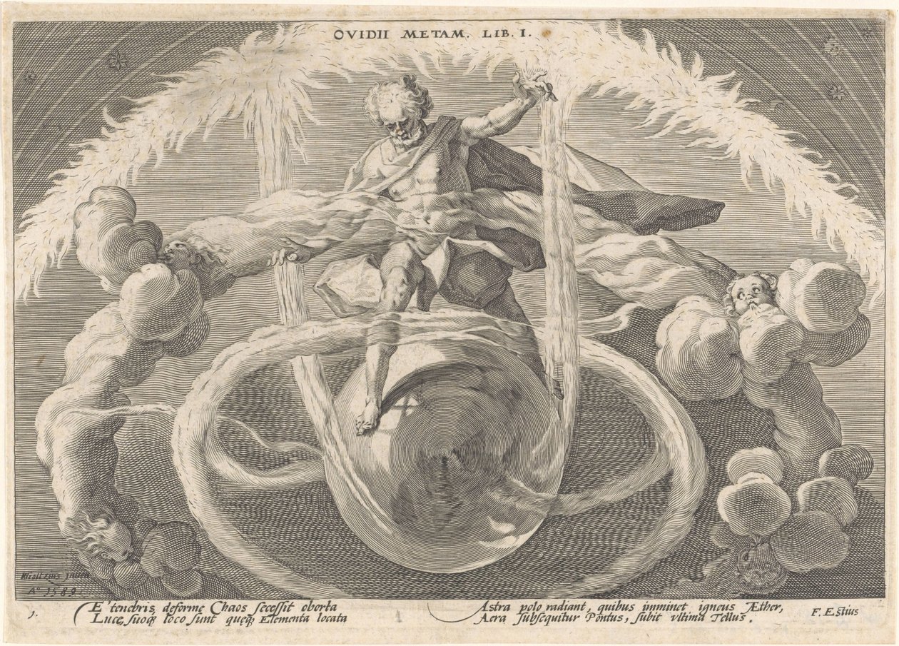 The Creation of the Four Elements by Hendrick Goltzius (workshop of)