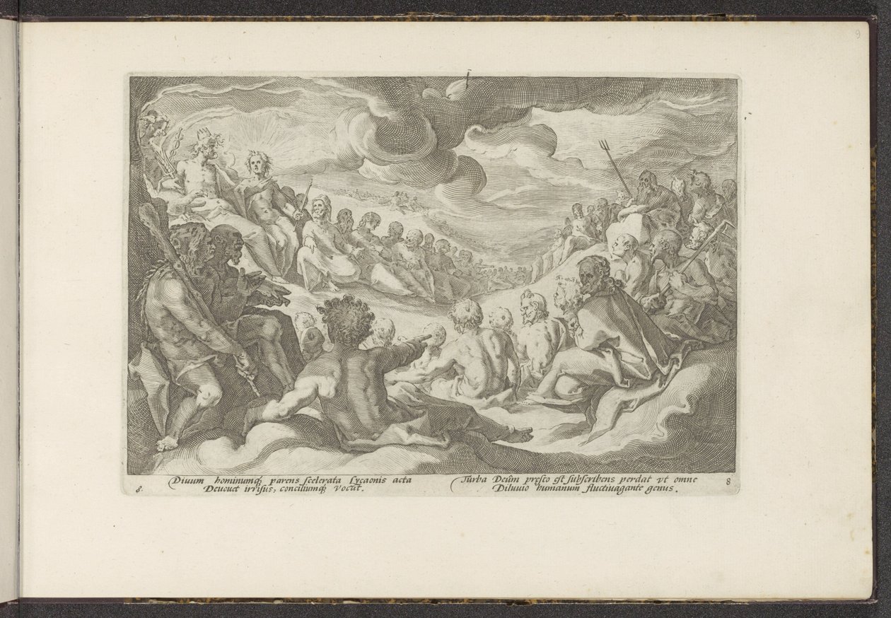 Jupiter Summons the Olympian Gods by Hendrick Goltzius (workshop of)