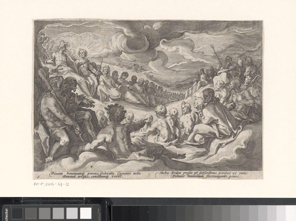 Jupiter Asks the Olympic Gods for Advice by Hendrick Goltzius (workshop of)