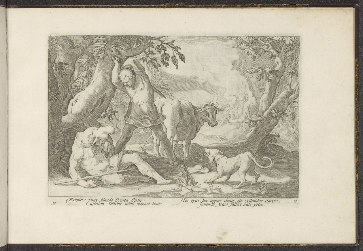 Mercury Kills Argus by Hendrick Goltzius (workshop of)