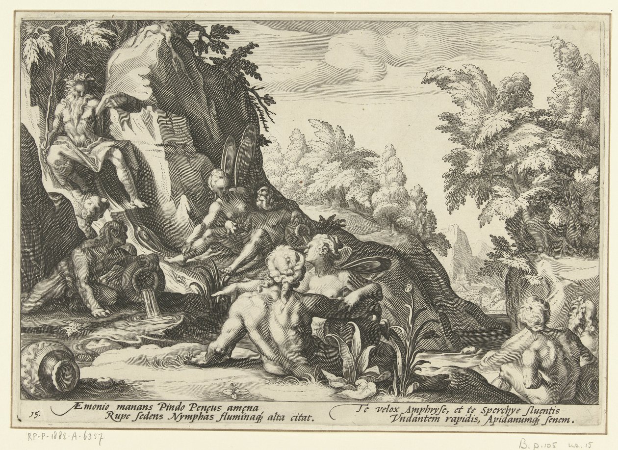 Peneus Visited by Other River Gods by Hendrick Goltzius (workshop of)