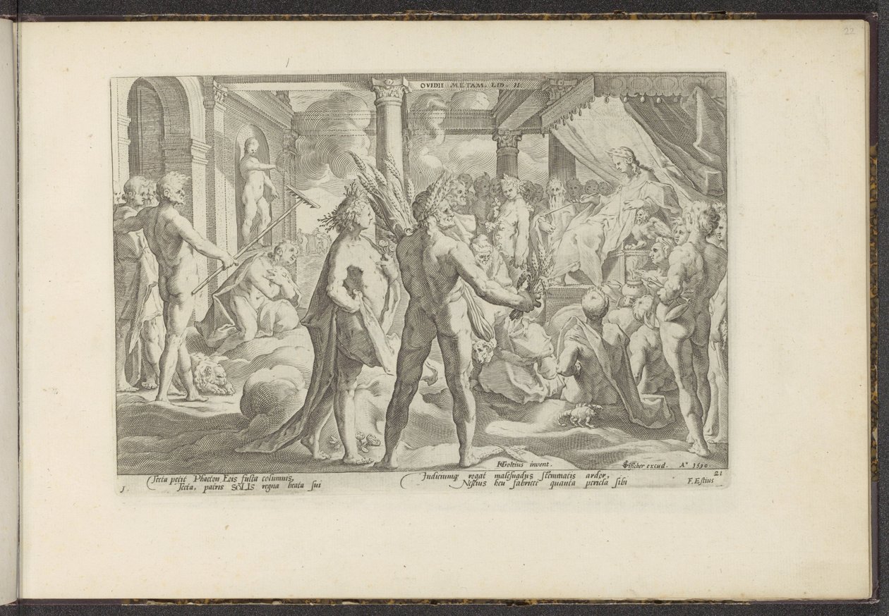 Phaethon in the Palace of Helios by Hendrick Goltzius (workshop of)