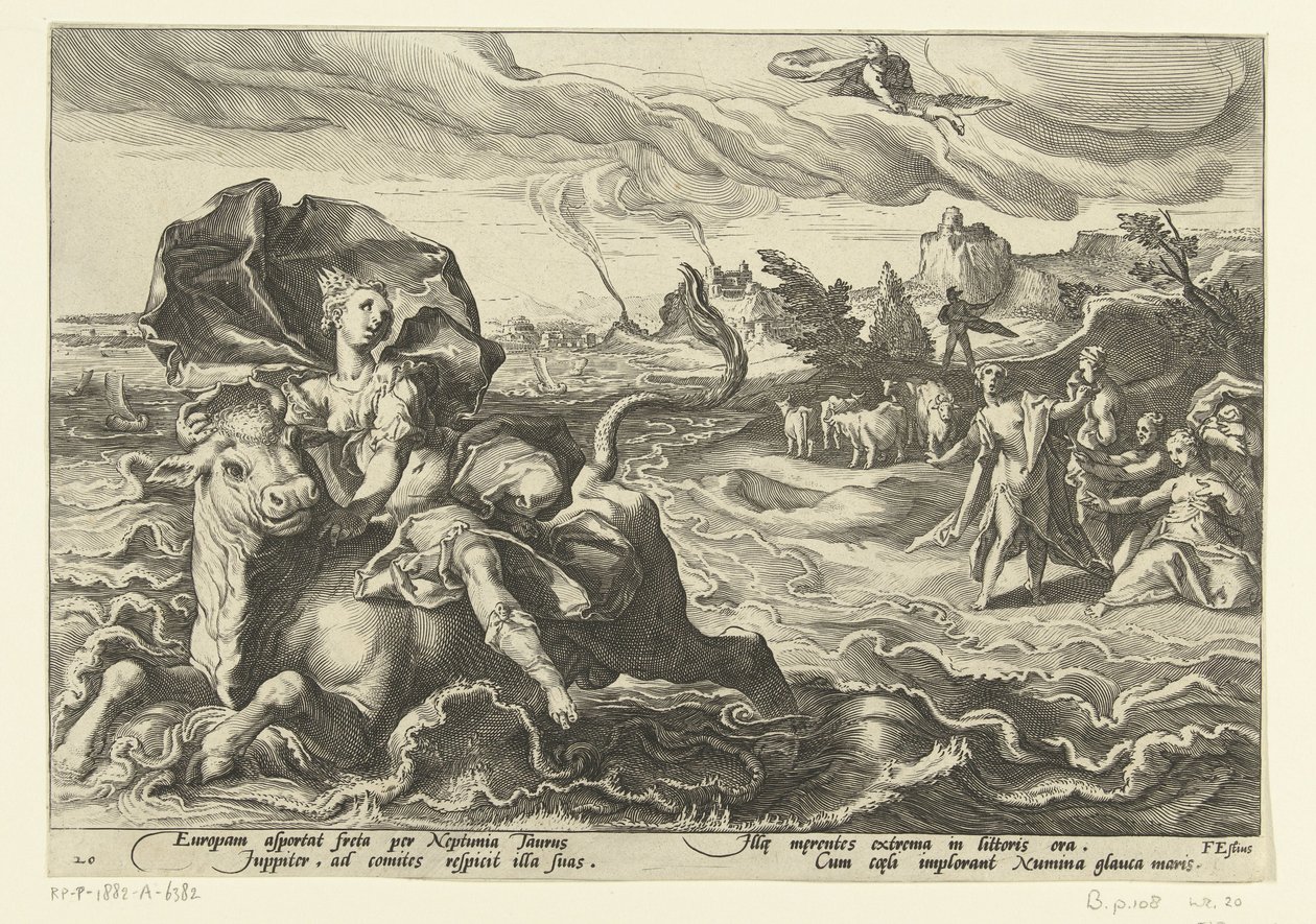 The Rape of Europa by Hendrick Goltzius (workshop of)