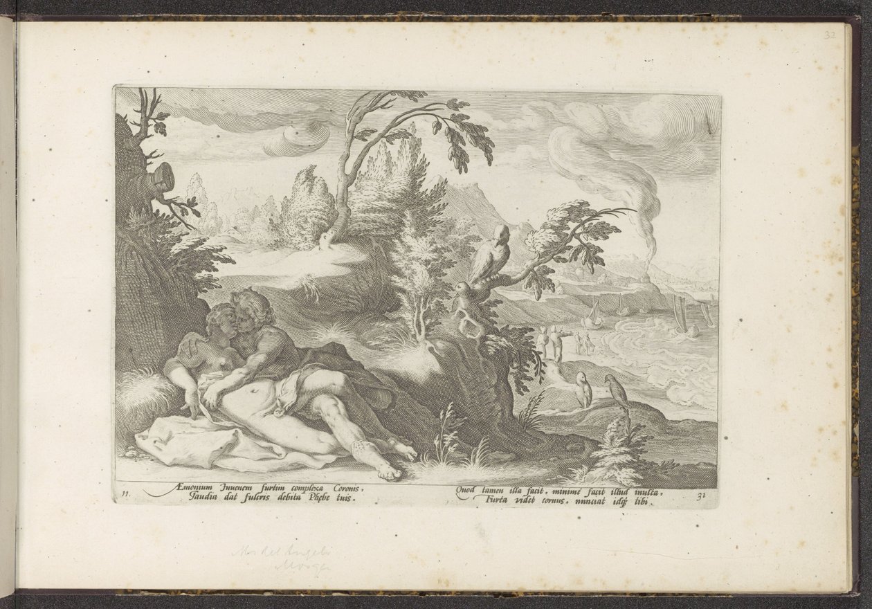 Corvus Catches the Girl Coronis (Ovid's Metamorphoses)
