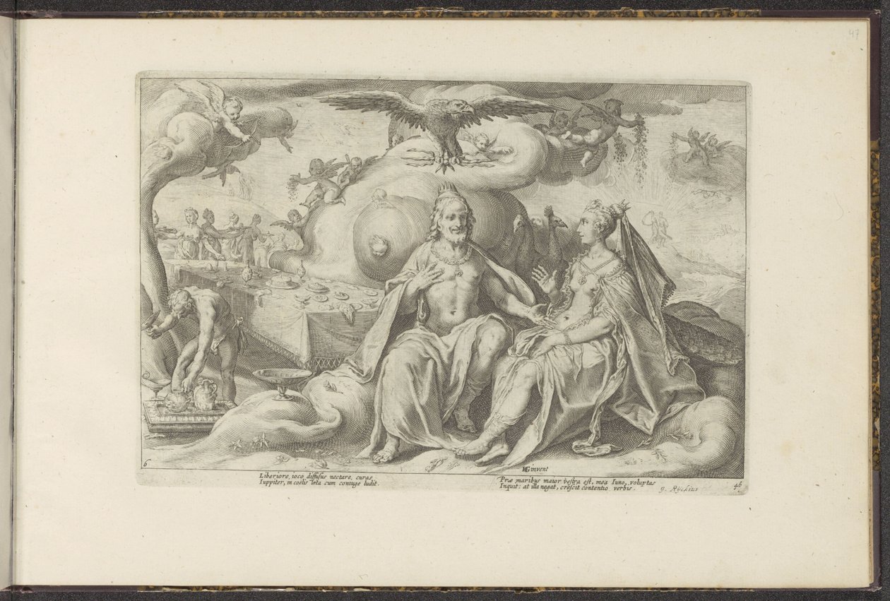 Jupiter and Juno Discussing Which Sex Enjoys Love More