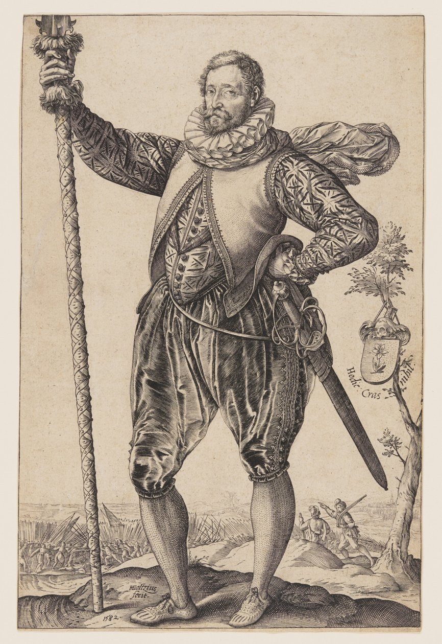 A Pike-Man Turned to Left by Hendrick Goltzius