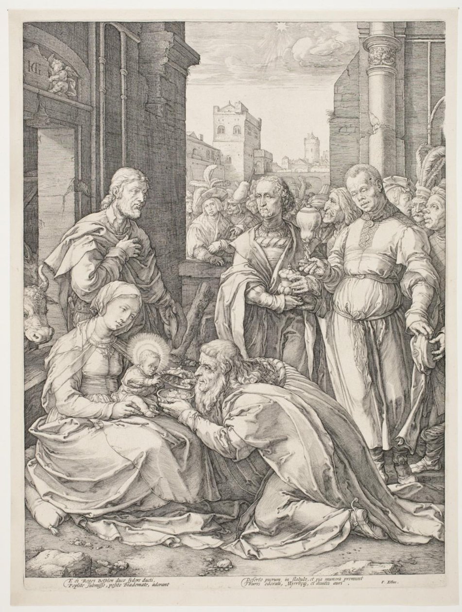 Adoration of the Magi by Hendrick Goltzius: Fine art print