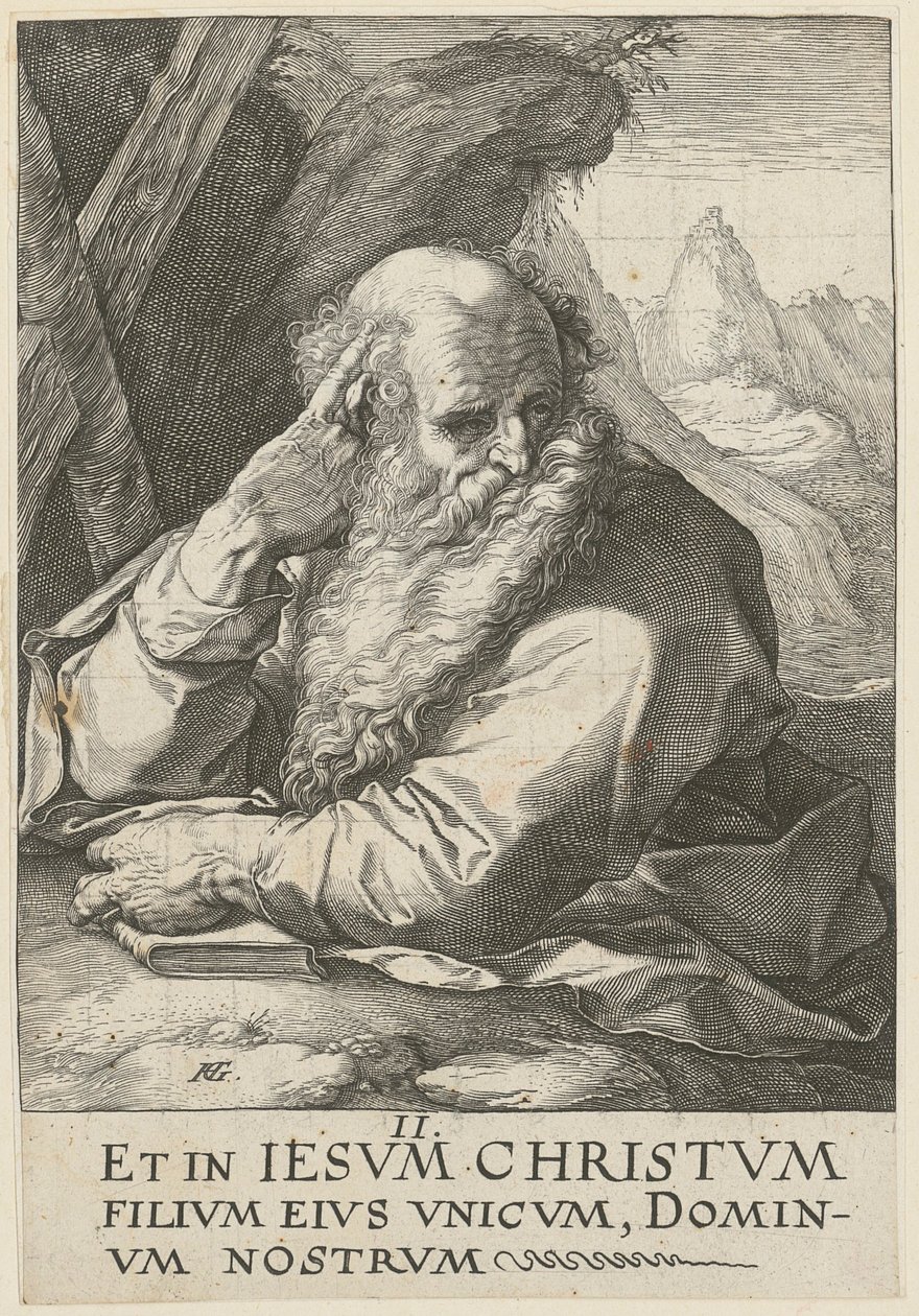 Andrew, Plate 2 from the series "Christ, the Twelve Apostles and Paul" by Hendrick Goltzius