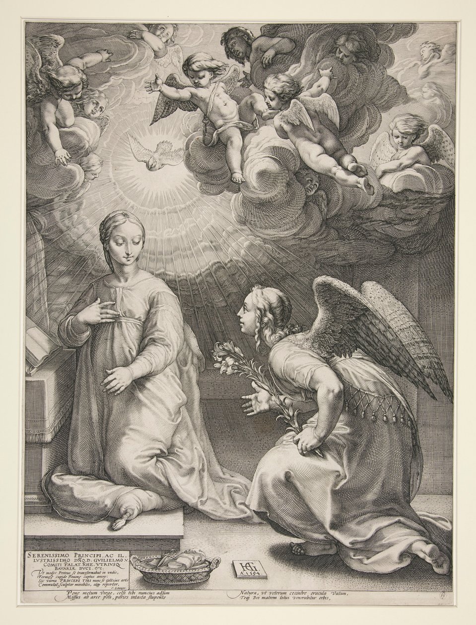 Annunciation by Hendrick Goltzius