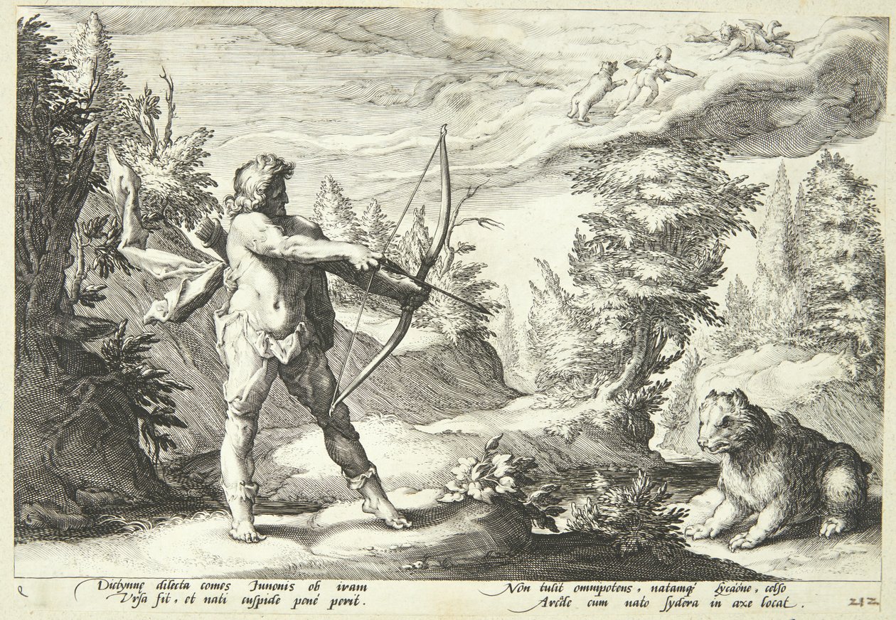 Arcas Ready to Kill His Mother by Hendrick Goltzius
