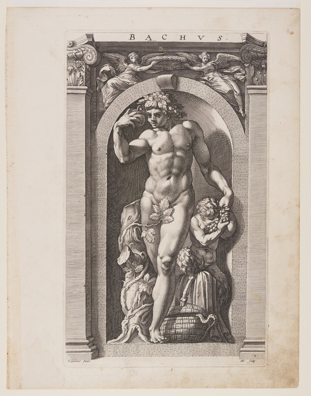 Bacchus, from Eight Pagan Gods by Hendrick Goltzius