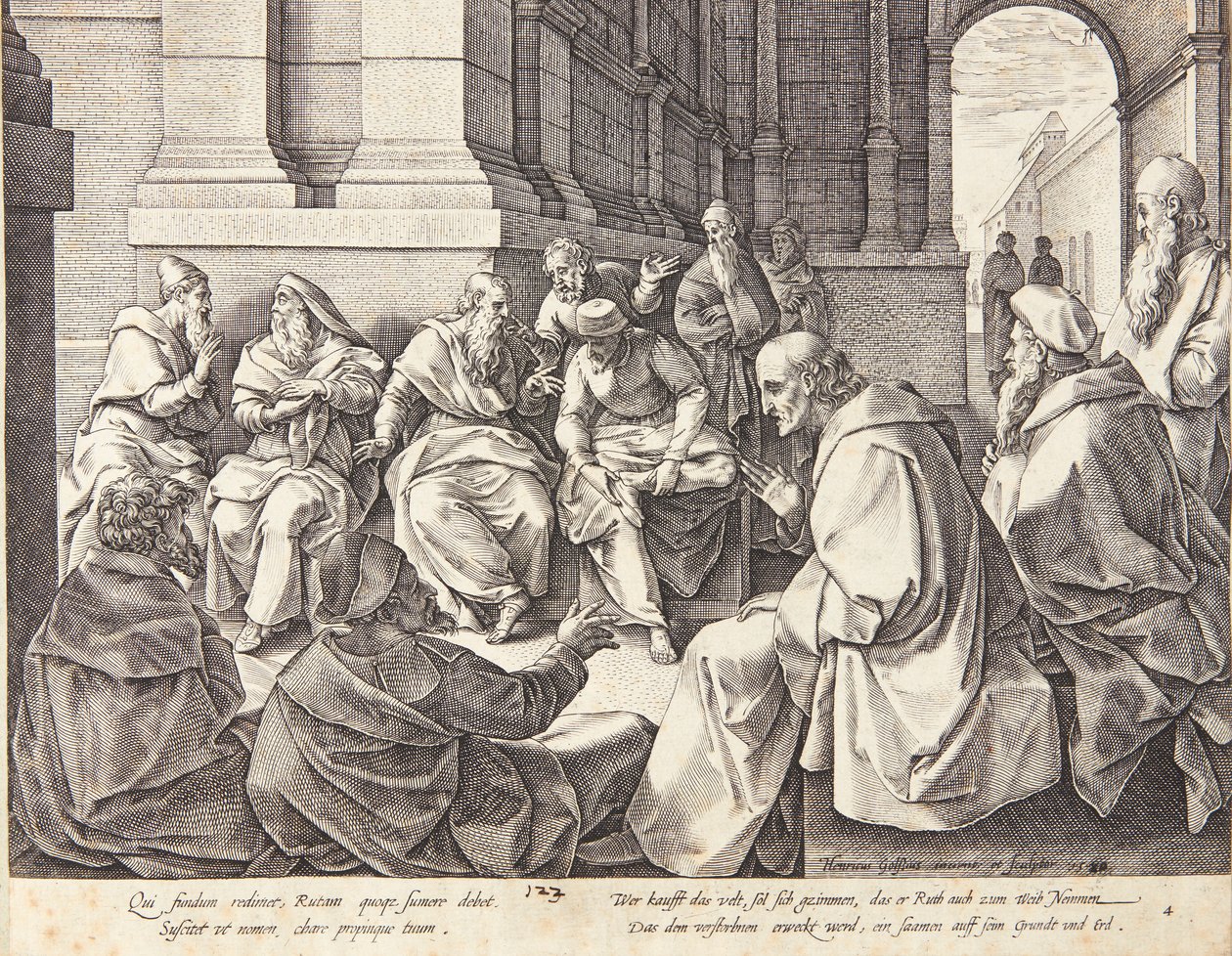 Boaz and the Ten Elders by Hendrick Goltzius