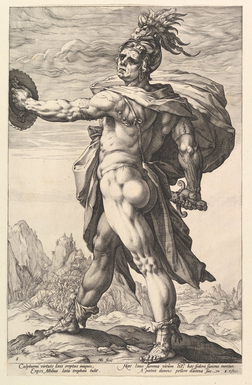 Calphurnius, from “The Roman Heroes” by Hendrick Goltzius