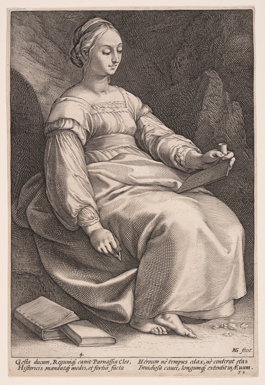 Clio, The Muse of History, from The Nine Muses by Hendrick Goltzius