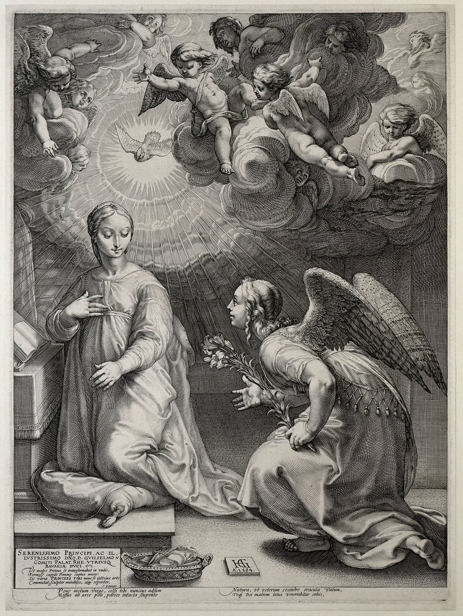 The Annunciation by Hendrick Goltzius