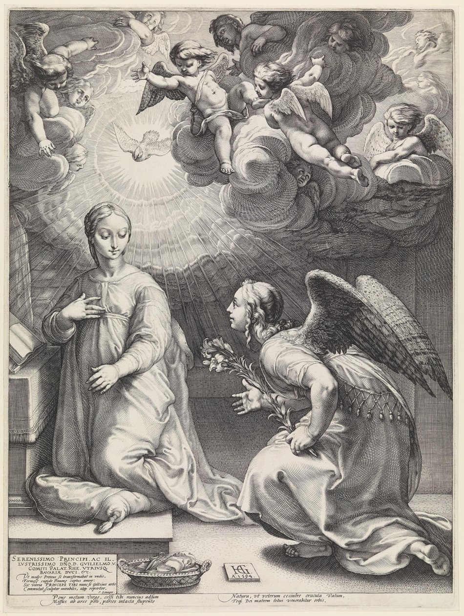 The Annunciation by Hendrick Goltzius