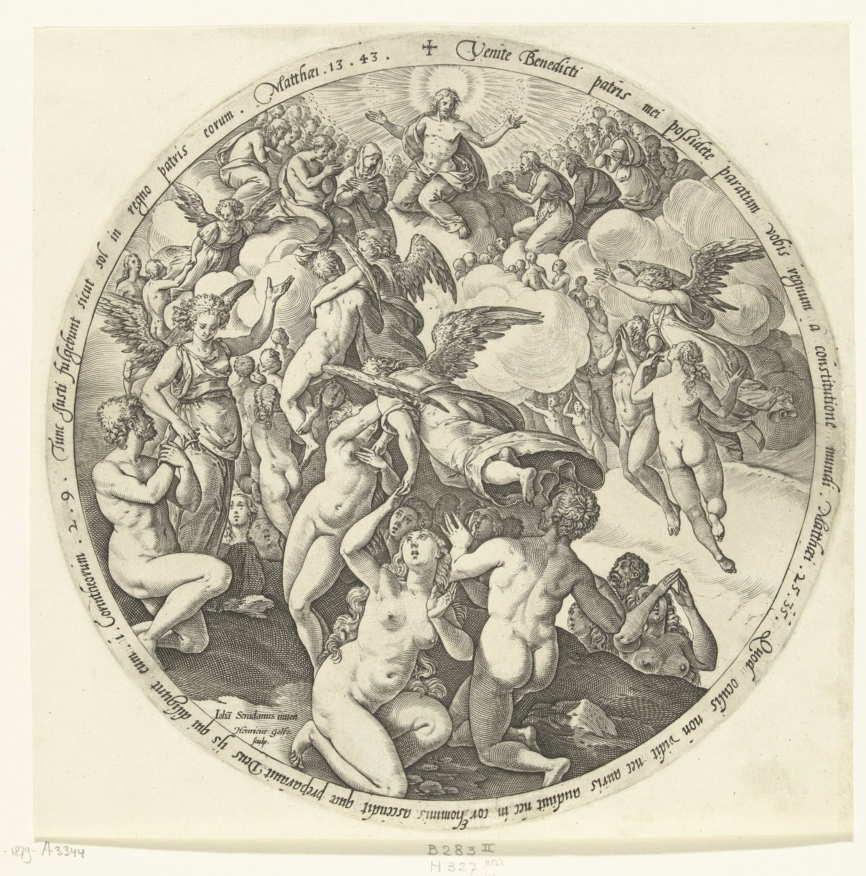 The Blessed Are Received into Heaven (The Last Judgment) by Hendrick Goltzius