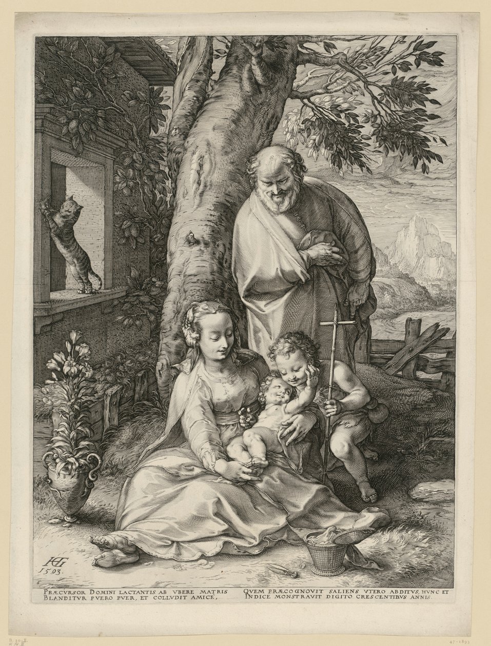 The Holy Family with the Infant Saint John by Hendrick Goltzius