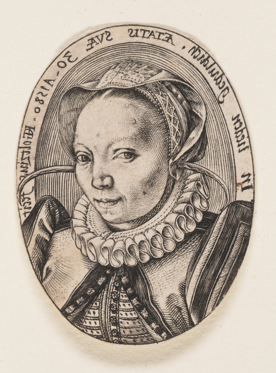 Grietgen Jansdochter, wife of the artist by Hendrick Goltzius