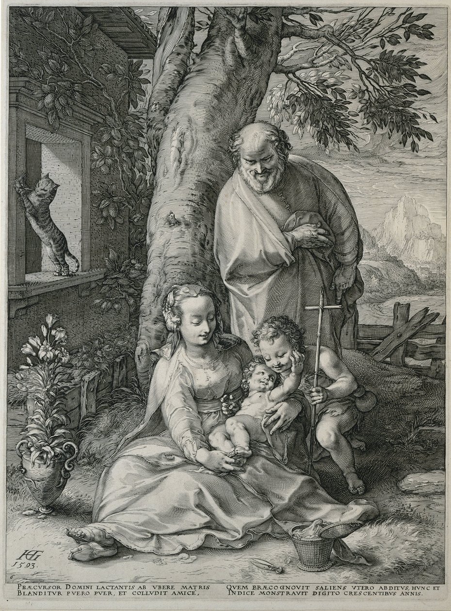 Holy Family with John the Baptist (The Early Life of Mary) by Hendrick Goltzius