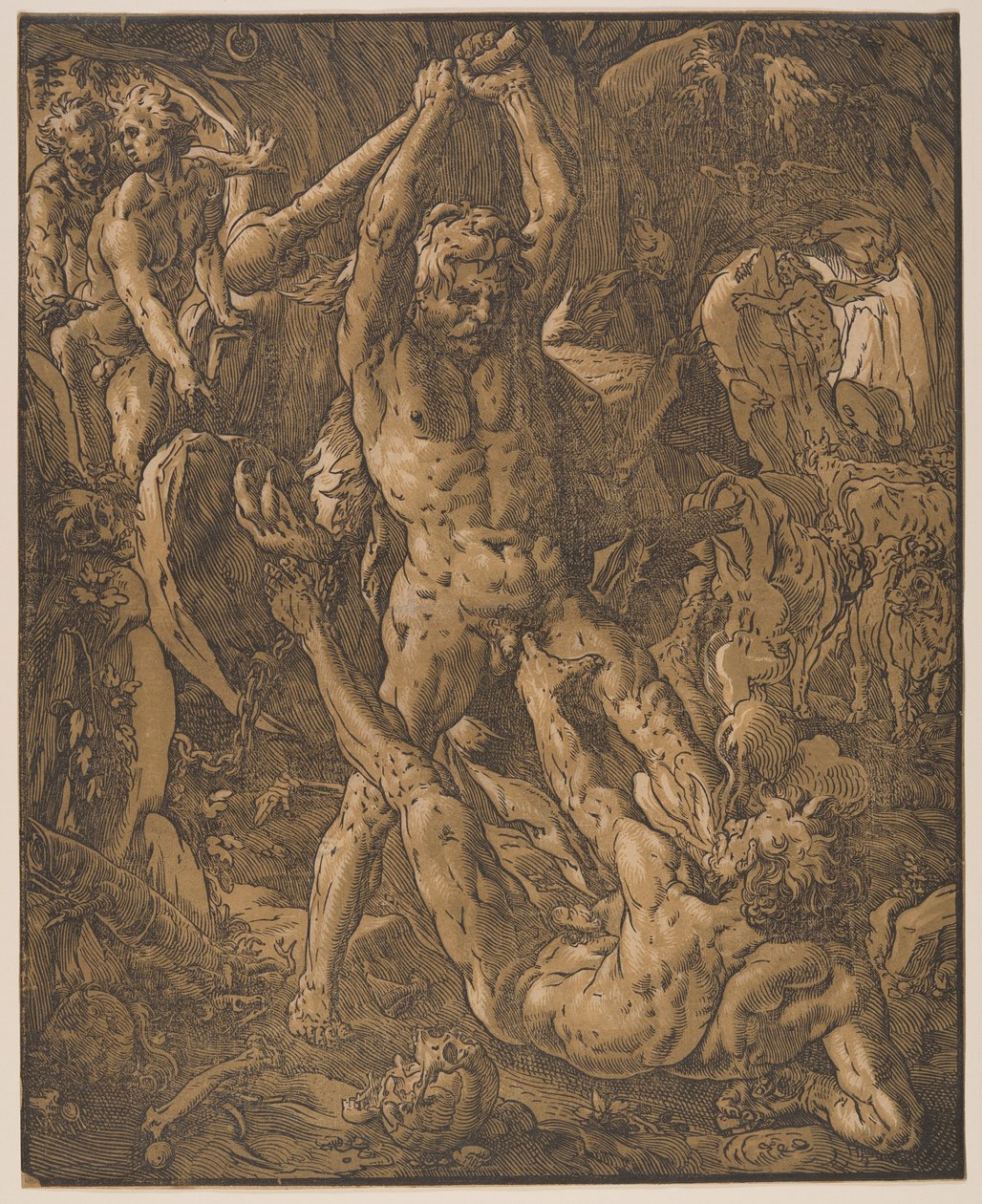 Hercules and Cacus by Hendrick Goltzius
