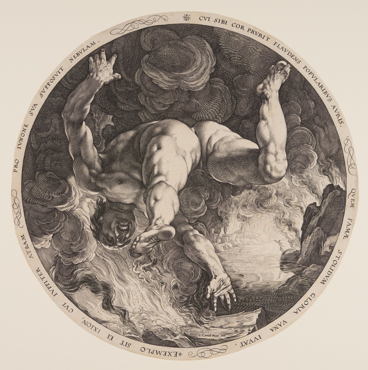 Ixion, from The Four Disgracers by Hendrick Goltzius