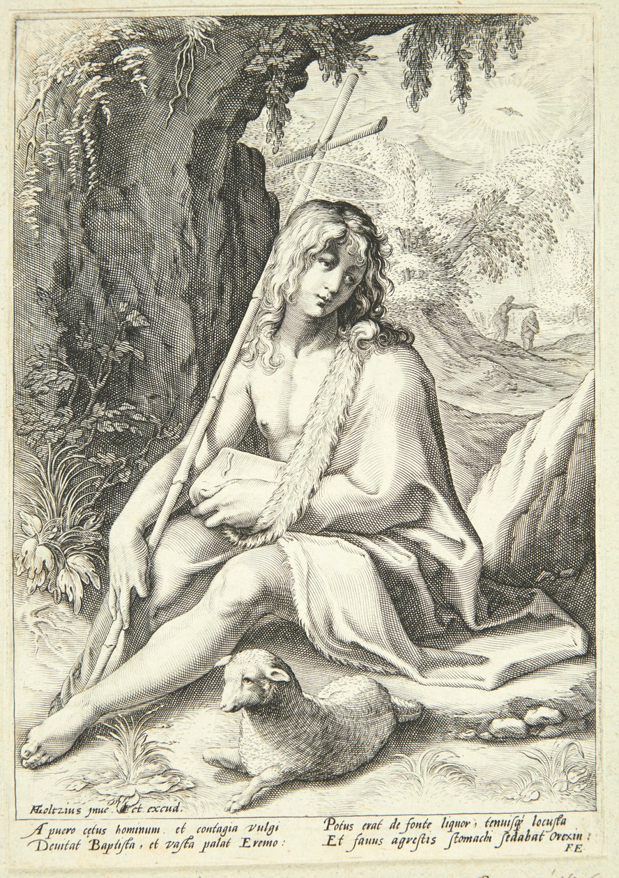 John the Baptist in the Wilderness by Hendrick Goltzius