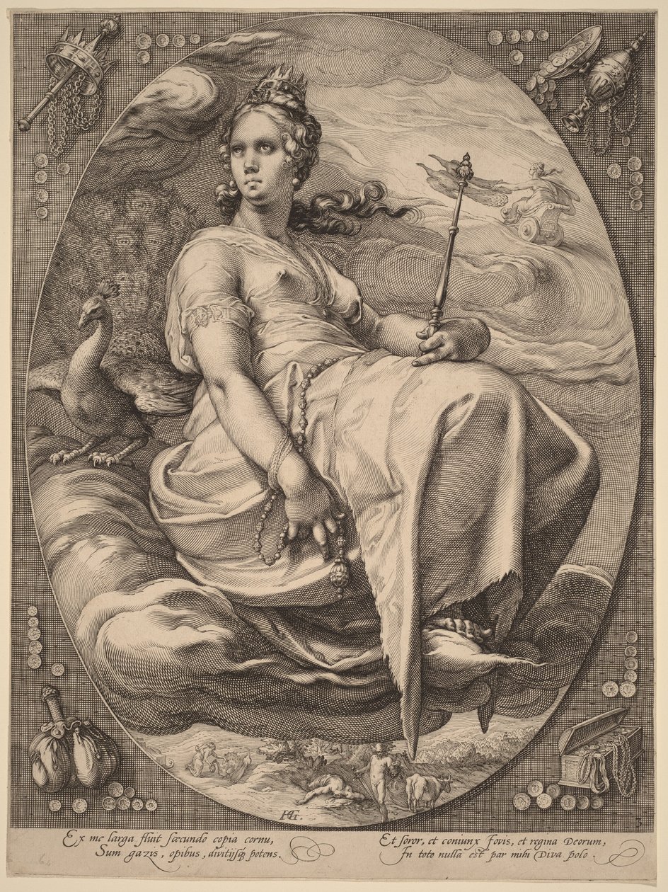 Juno by Hendrick Goltzius