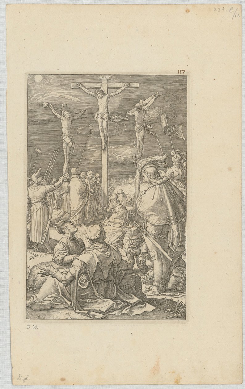 Crucifixion, Plate 10 from the Series "The Passion" by Hendrick Goltzius