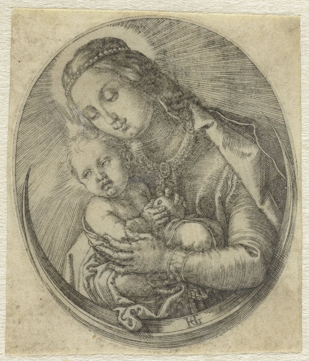 Mary with Christ Child on a Crescent Moon by Hendrick Goltzius