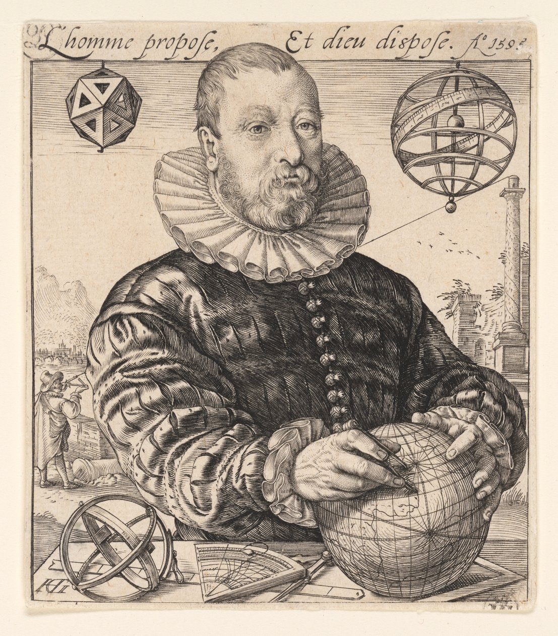Nicolaus Petri van Deventer by Hendrick Goltzius