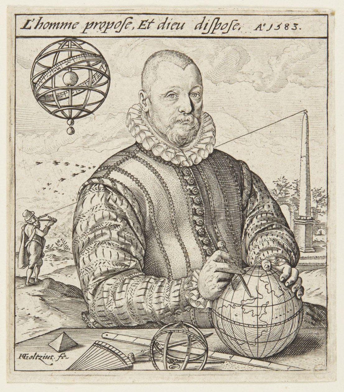 Nicolaus Petri van Deventer by Hendrick Goltzius