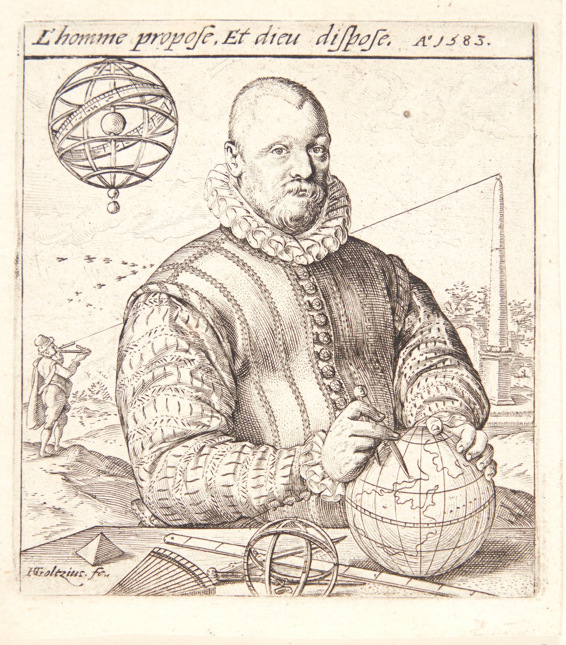 Nicolaus Petri van Deventer by Hendrick Goltzius
