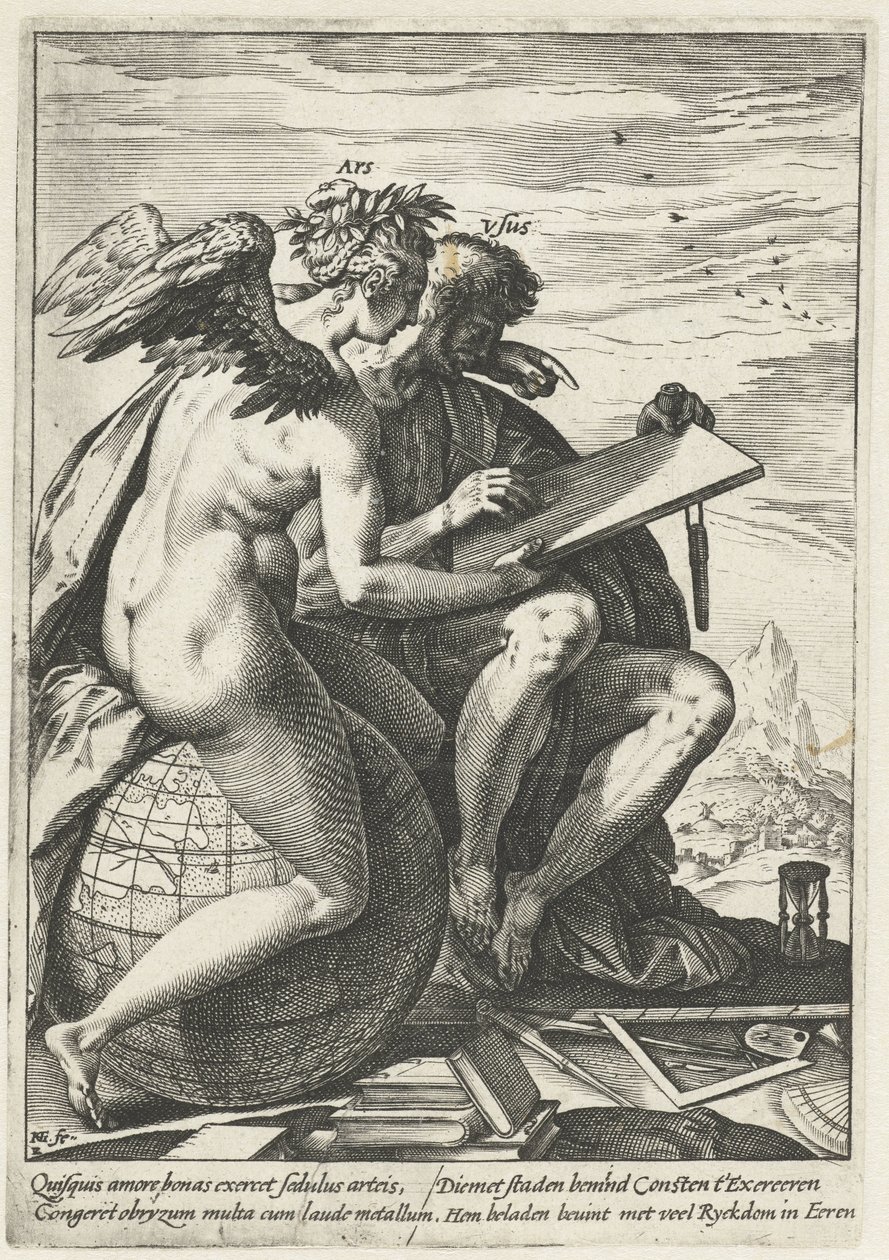 Exercise and Art (Ars / Usus) by Hendrick Goltzius