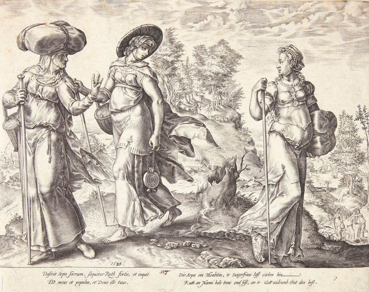 Orpah Leaves Ruth and Naomi by Hendrick Goltzius