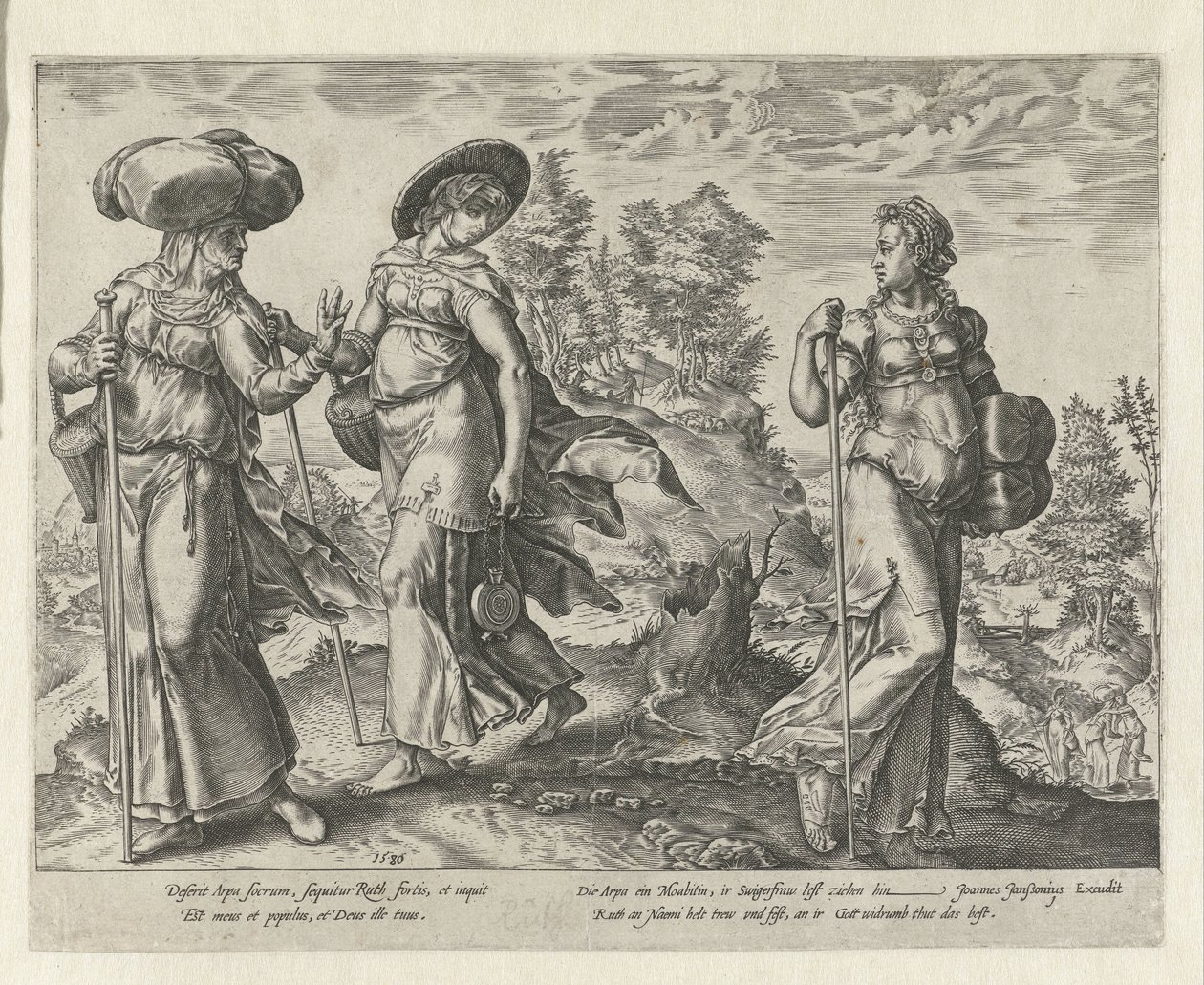 Orpah Leaves Naomi and Ruth by Hendrick Goltzius