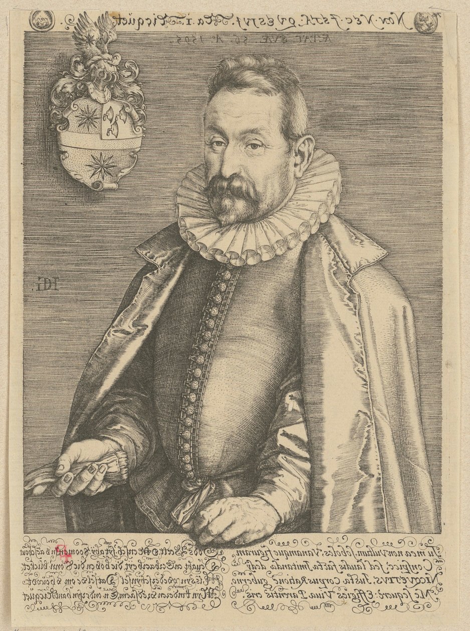 Portrait of Jan Nicquet by Hendrick Goltzius