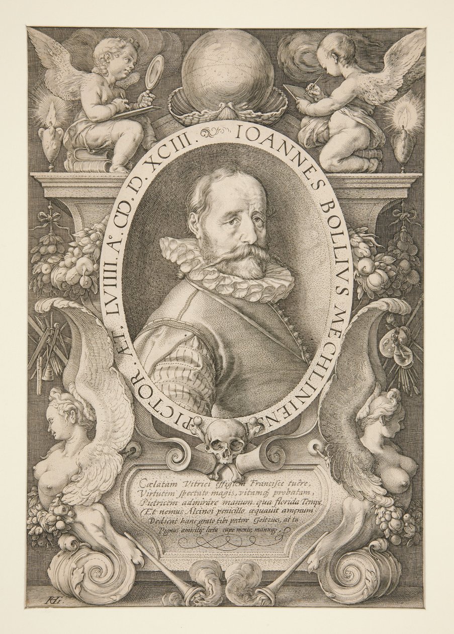 Portrait of Hans Bol by Hendrick Goltzius