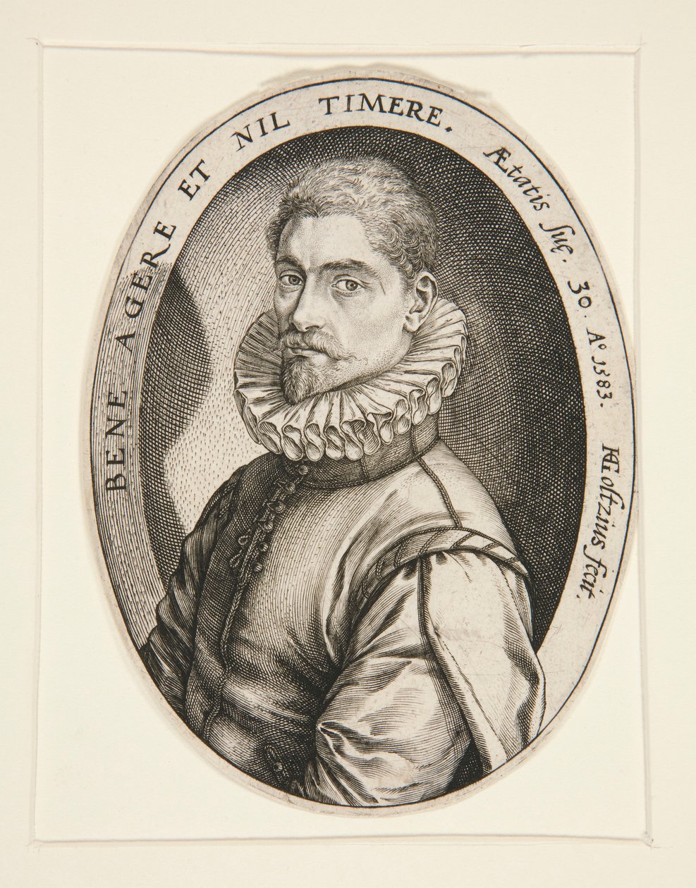 Portrait of Hieronymous Scholiers by Hendrick Goltzius