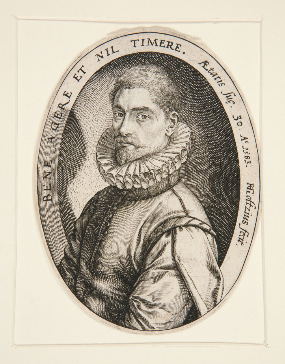 Portrait of Hieronymous Scholiers by Hendrick Goltzius