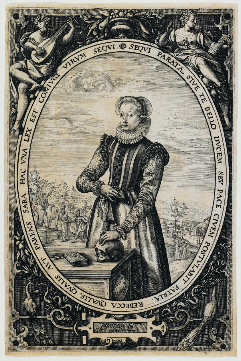 Portrait of Josina Hamels by Hendrick Goltzius