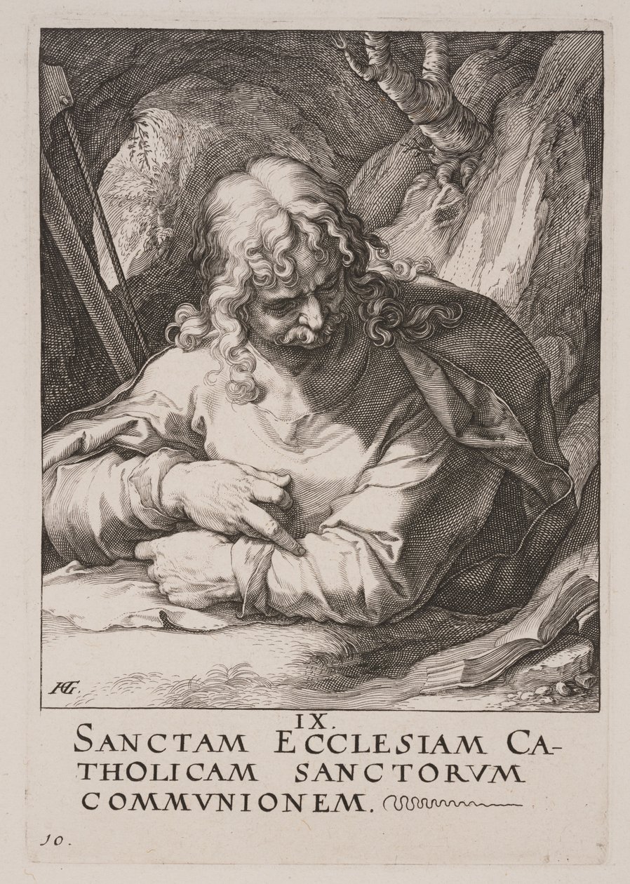 St James the Less, from Christ, the Apostles and St Paul with the Creed by Hendrick Goltzius