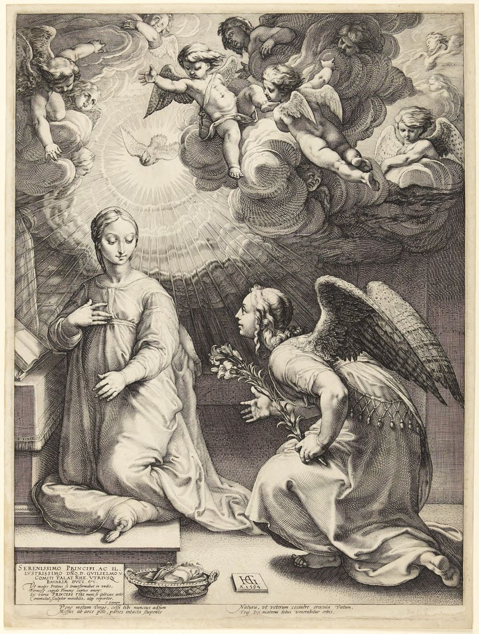 The Annunciation by Hendrick Goltzius